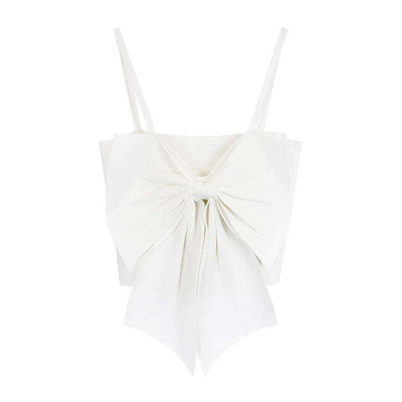 White Bow Tie Camisole 1pc - LMCHING Group Limited