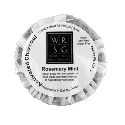 White Rock Soap Gallery USA Jabón vegano natural con carbón activo y aceite esencial (Rosemary Mint) 110g