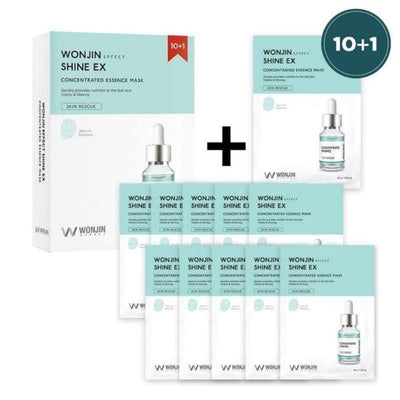 WONJIN EFFECT Mặt Nạ Tinh Chất Cô Đặc Shine Ex Concentrated Essence Mask 30ml x 11 Miếng