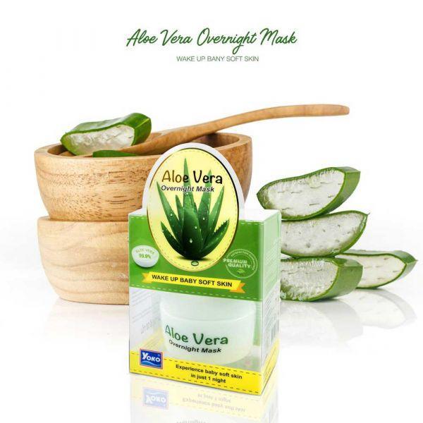 YOKO Aloe Vera Extract 99.9% Over Night Mask 50g - LMCHING Group Limited
