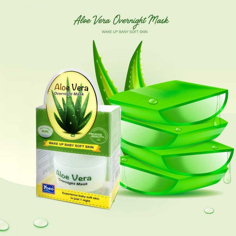 YOKO Aloe Vera Extract 99.9% Over Night Mask 50g - LMCHING Group Limited