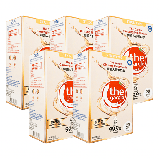 [Travel Size] The Gargle 99.9% Sterilization Korean Ginseng Flavored Mouthwash 11ml x 20ea (5 boxes) - LMCHING Group Limited