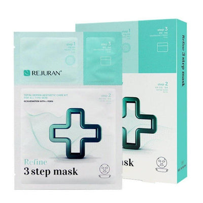 REJURAN Mặt Nạ 3 Bước Chăm Sóc Da Đa Năng Centella Tea Tree Refine 3 Step Multi-Care Mask 5 Miếng